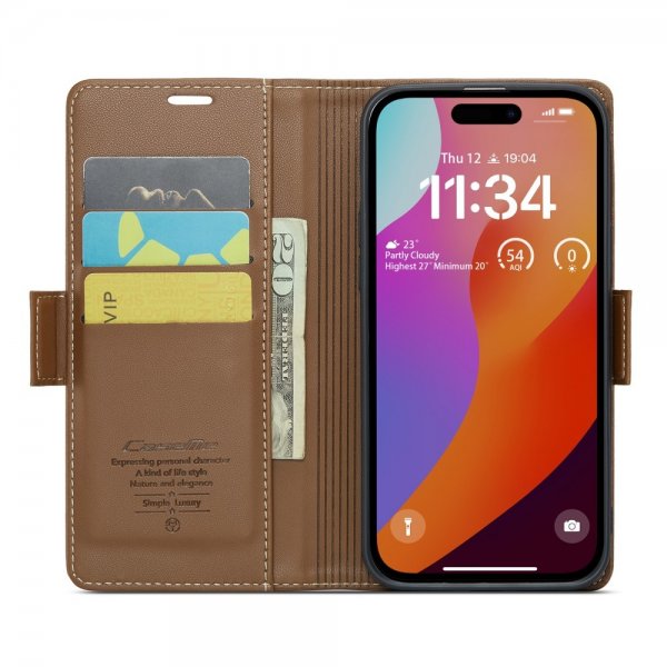 CaseMe iPhone 16 Pro Fodral 023 Series Brun