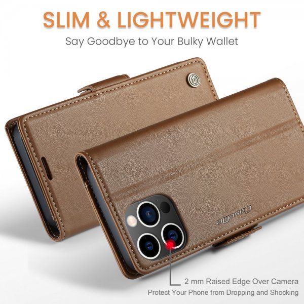 CaseMe iPhone 16 Pro Fodral 023 Series Brun
