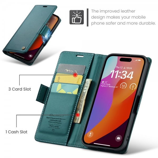 CaseMe iPhone 16 Pro Fodral 023 Series Grön