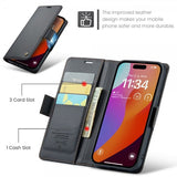 CaseMe iPhone 16 Pro Fodral 023 Series Svart