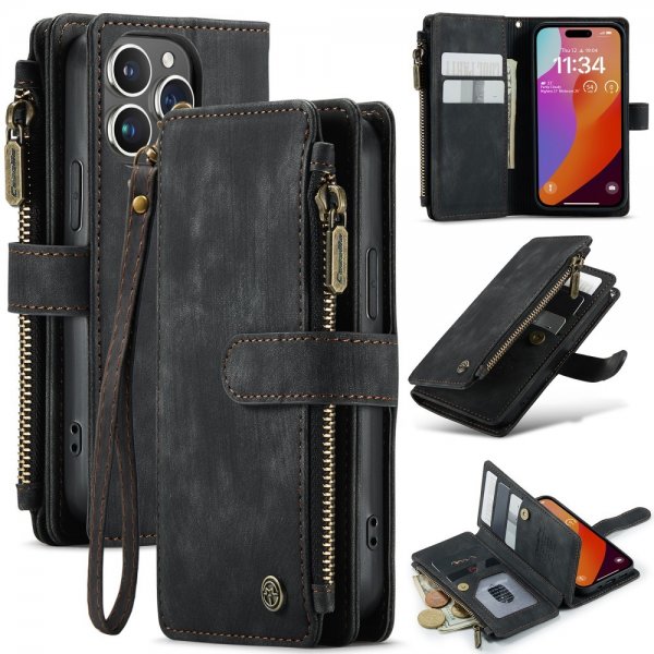 CaseMe iPhone 16 Pro Fodral C30 Series Svart