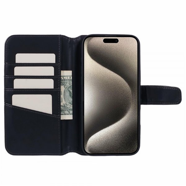 Nordic Covers iPhone 16 Pro Fodral Essential Leather Raven Black