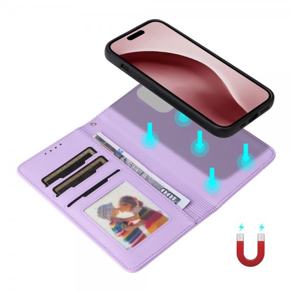 Betopnice iPhone 16 Pro Fodral med Löstagbart Skal 005 Lila