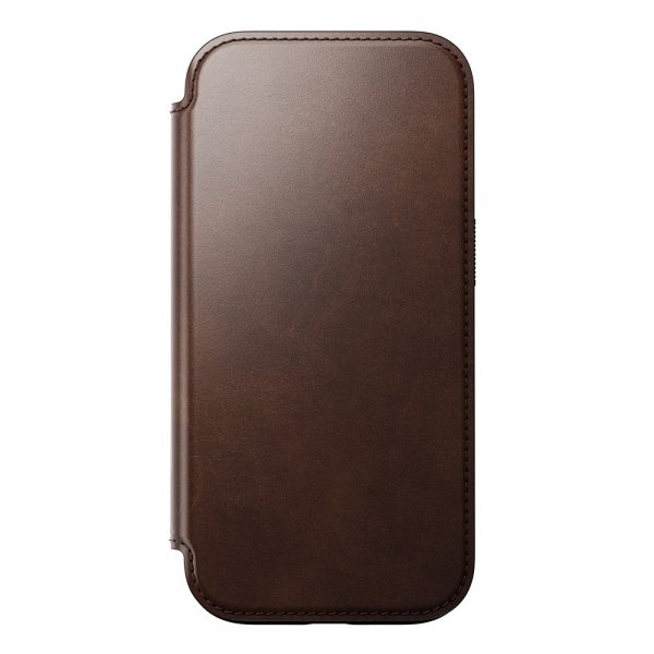 Nomad iPhone 16 Pro Fodral Modern Leather Folio Horween Rustic Brown