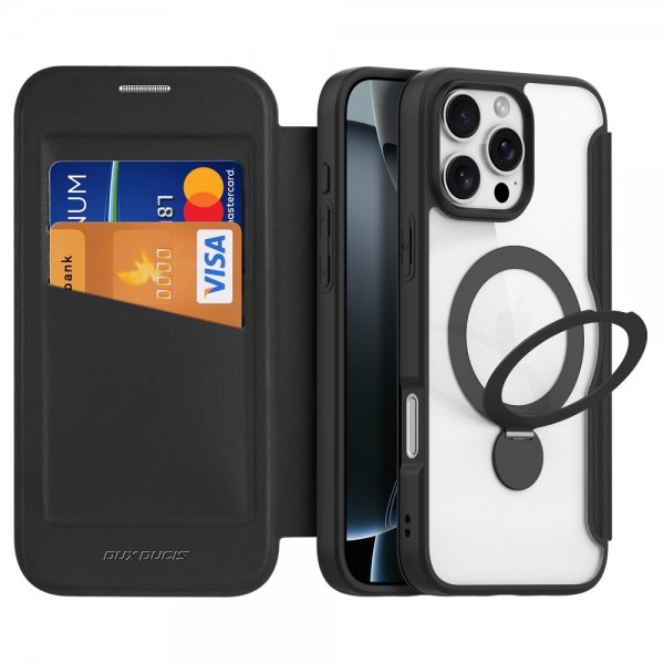 Dux Ducis iPhone 16 Pro Fodral Skin X Pro Series Kickstand MagSafe Svart