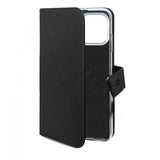 Celly iPhone 16 Pro Fodral Wally Wallet Case Svart