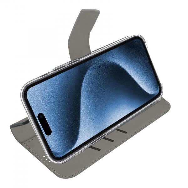 Celly iPhone 16 Pro Fodral Wally Wallet Case Svart