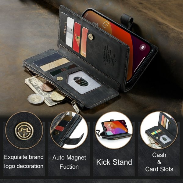 CaseMe iPhone 16 Pro Max Fodral C30 Series Svart