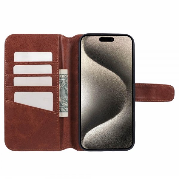 Nordic Covers iPhone 16 Pro Max Fodral Essential Leather Maple Brown