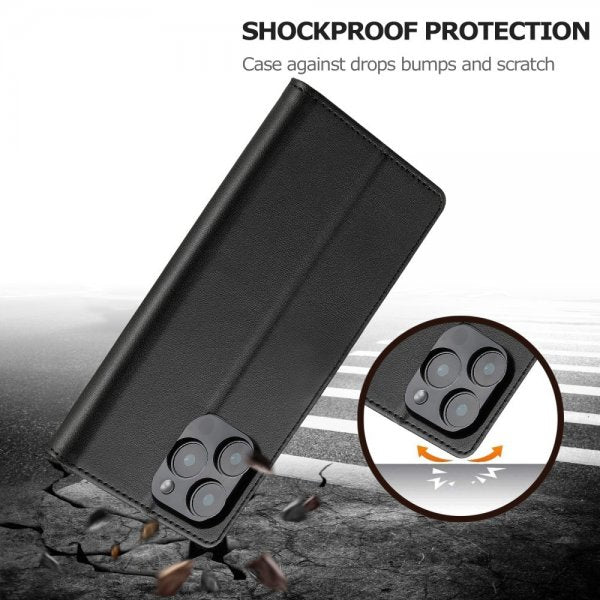 Lc.Imeeke iPhone 16 Pro Max Fodral med Kortfack Stativfunktion Svart