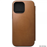 Nomad iPhone 16 Pro Max Fodral Modern Leather Folio English Tan
