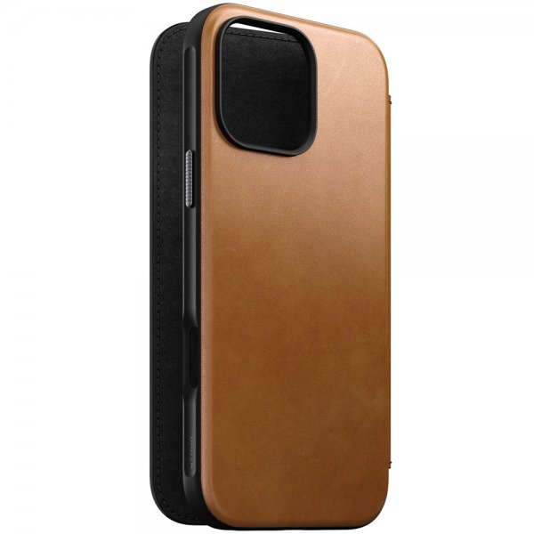 Nomad iPhone 16 Pro Max Fodral Modern Leather Folio English Tan