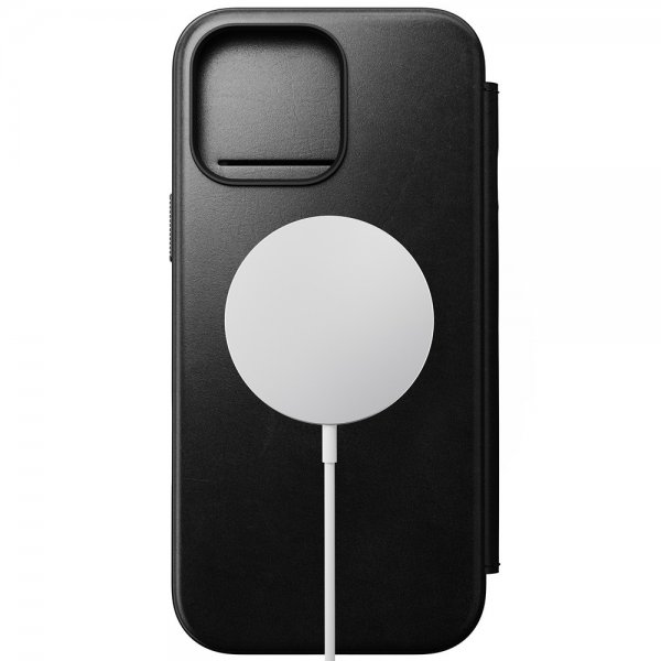 Nomad iPhone 16 Pro Max Fodral Modern Leather Folio Horween Svart