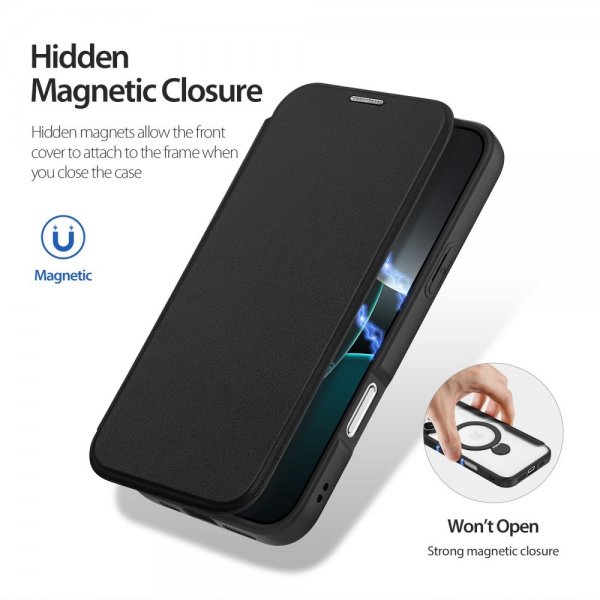 Dux Ducis iPhone 16 Pro Max Fodral Skin X Pro Series Kickstand MagSafe Svart