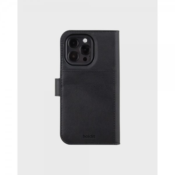 holdit iPhone 16 Pro Max Fodral Wallet Case Magnet Plus Svart