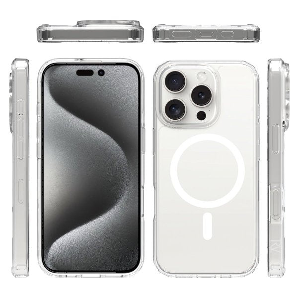 Rvelon iPhone 16 Pro Max Skal TPU MagSafe Transparent