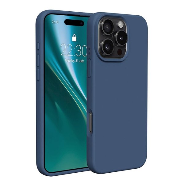 iPhone 16 Pro Max Skal Silikon Blå