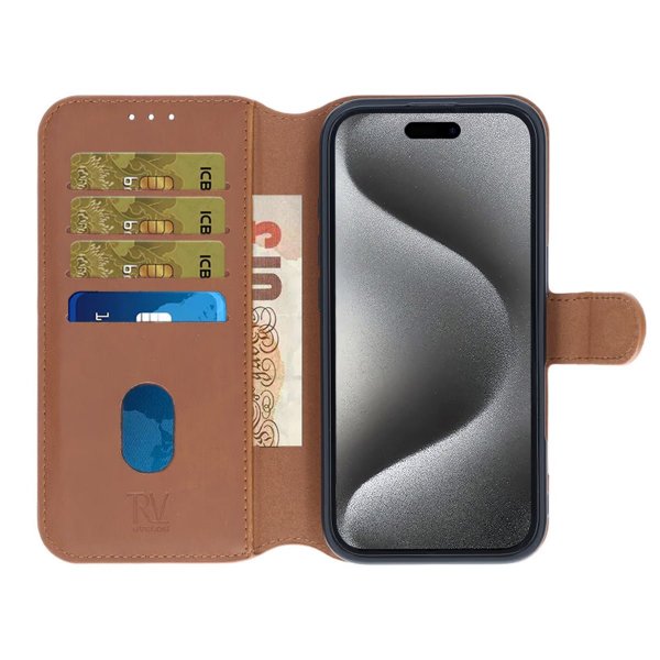 Rvelon iPhone 16 Pro Max Fodral Magnetiskt Avtagbart Skal Brun