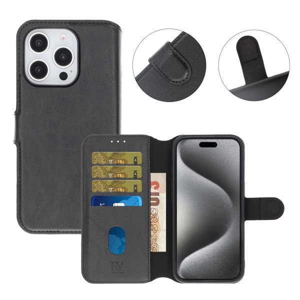Rvelon iPhone 16 Pro Max Fodral Magnetiskt Avtagbart Skal Svart
