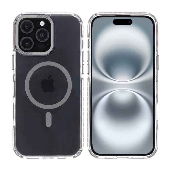 Rvelon iPhone 16 Pro Max Skal TPU MagSafe Grå