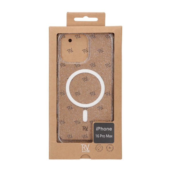 Rvelon iPhone 16 Pro Max Skal Glitter MagSafe Vit