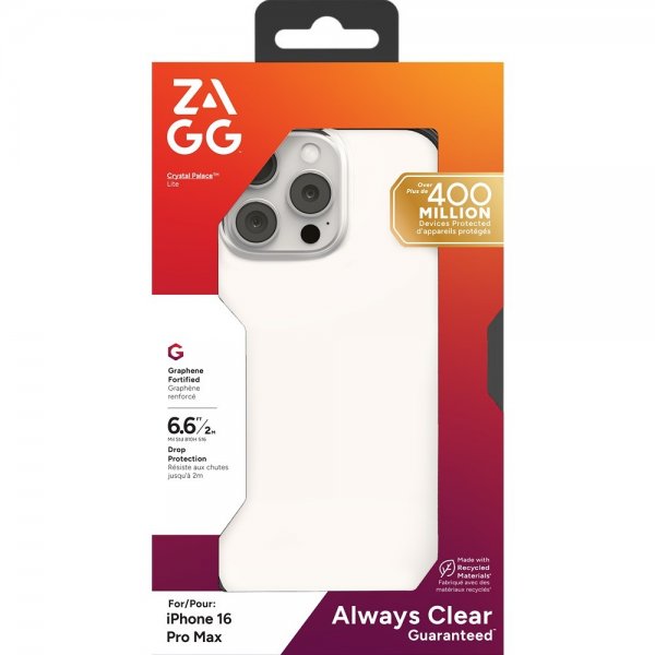 ZAGG iPhone 16 Pro Max Skal Crystal Palace Lite Transparent