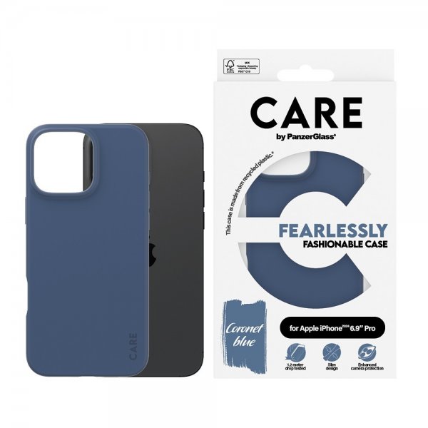 CARE by PanzerGlass iPhone 16 Pro Max Skal Fashionable Blå