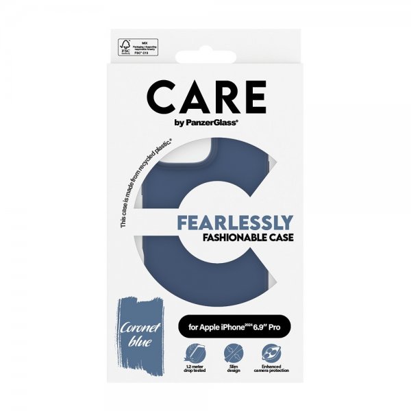 CARE by PanzerGlass iPhone 16 Pro Max Skal Fashionable Blå