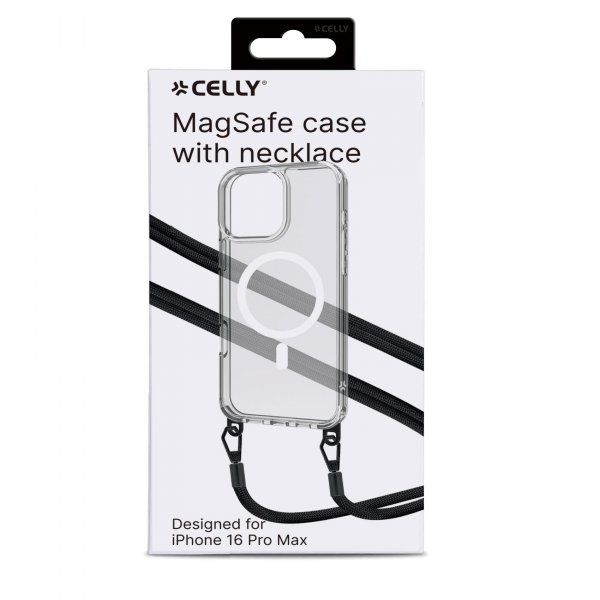 Celly iPhone 16 Pro Max Skal Freedom Necklace MagSafe Transparent