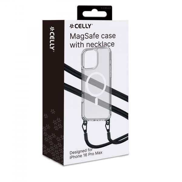 Celly iPhone 16 Pro Max Skal Freedom Necklace MagSafe Transparent