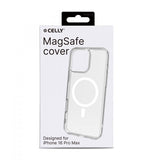Celly iPhone 16 Pro Max Skal GELSKINMAG MagSafe Transparent Vit