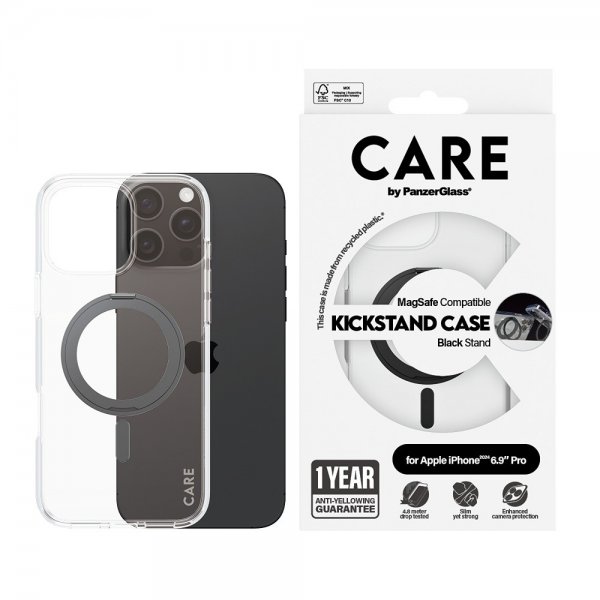 CARE by PanzerGlass iPhone 16 Pro Max Skal Kickstand MagSafe Svart