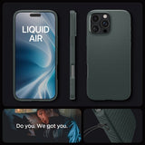 Spigen iPhone 16 Pro Max Skal Liquid Air Abyss Green