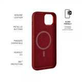 Fixed iPhone 16 Pro Max Skal MagLeather Röd
