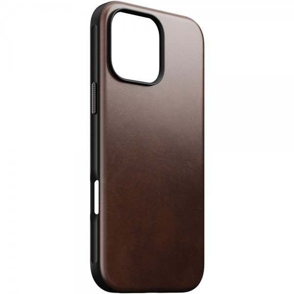 Nomad iPhone 16 Pro Max Skal Modern Leather Case Horween Rustic Brown