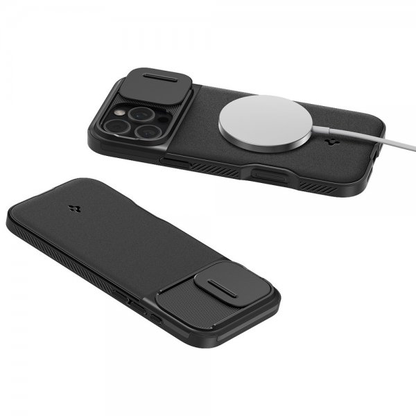 Spigen iPhone 16 Pro Max Skal Optik Armor MagFit Svart