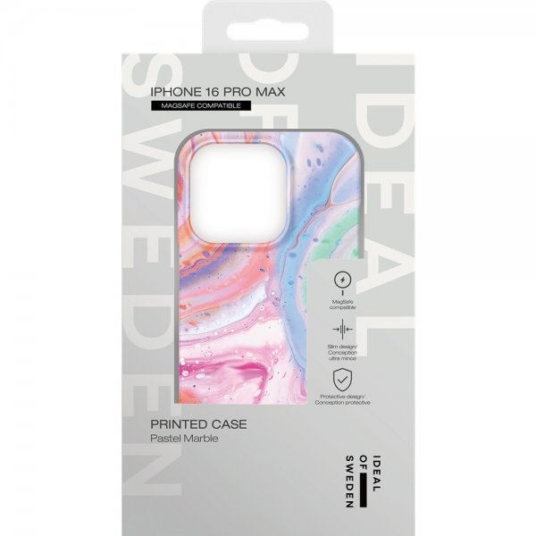 Ideal of Sweden iPhone 16 Pro Max Skal Printed Case MagSafe Pastel Marble