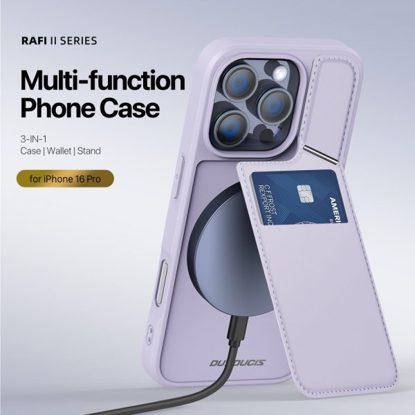 Dux Ducis iPhone 16 Pro Max Skal Rafi II Series MagSafe Lila