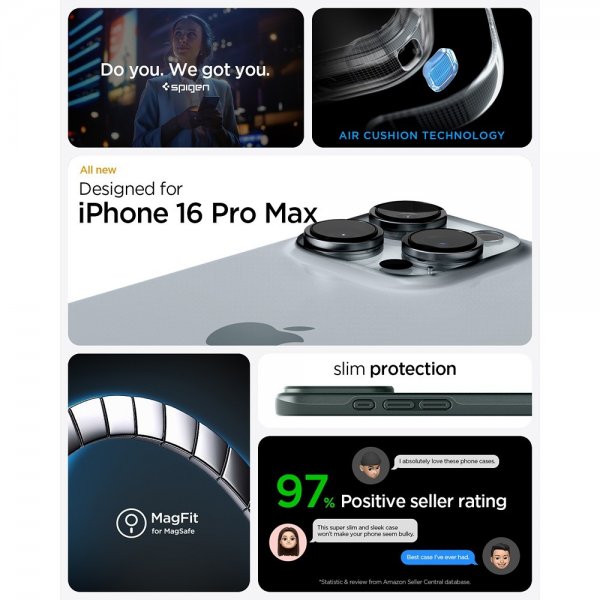 Spigen iPhone 16 Pro Max Skal Thin Fit MagFit Abyss Green