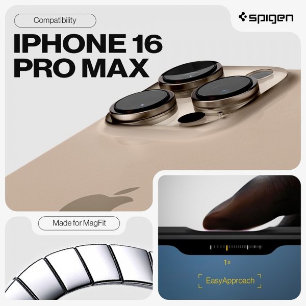 Spigen iPhone 16 Pro Max Skal Tough Armor MagFit Frost Black
