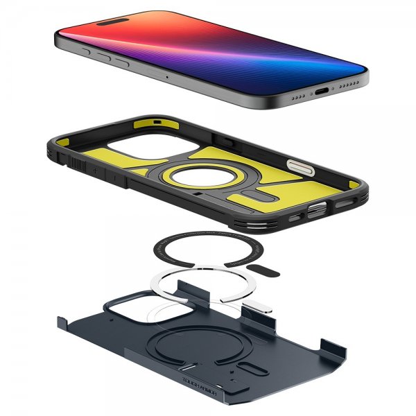Spigen iPhone 16 Pro Max Skal Tough Armor T MagFit Metal Slate