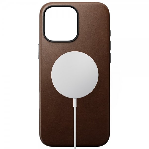 Nomad iPhone 16 Pro Max Skal Traditional Leather Case Brun