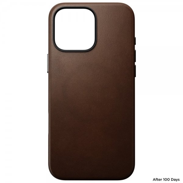 Nomad iPhone 16 Pro Max Skal Traditional Leather Case Brun