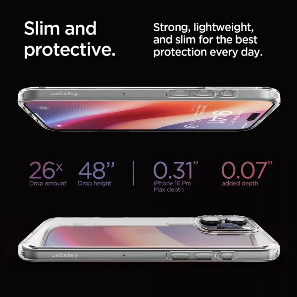 Spigen iPhone 16 Pro Max Skal Ultra Hybrid Crystal Clear