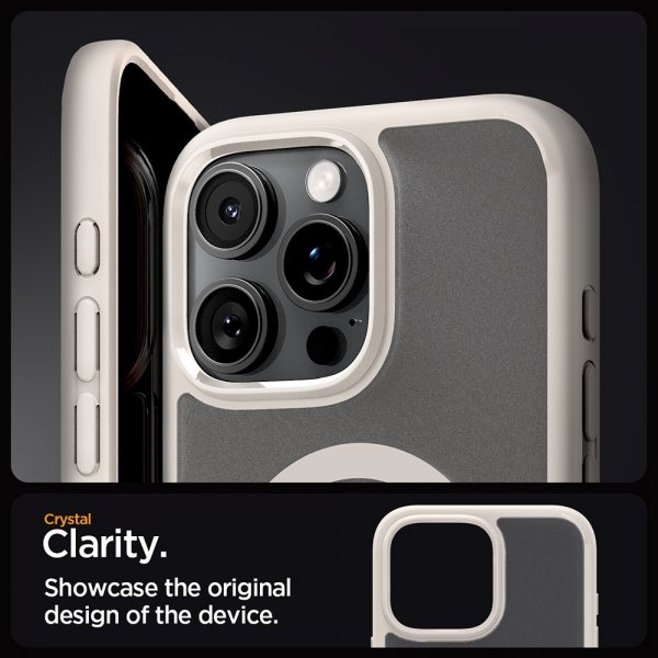 Spigen iPhone 16 Pro Max Skal Ultra Hybrid MagFit Frost Natural Titanium