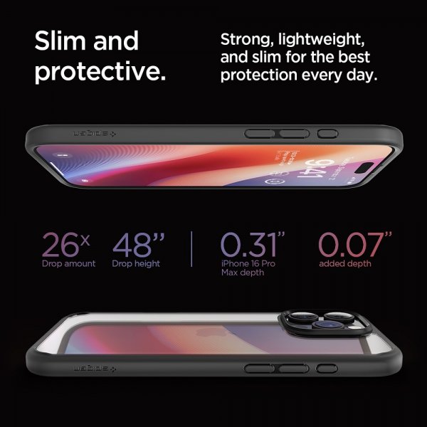 Spigen iPhone 16 Pro Max Skal Ultra Hybrid Matte Svart