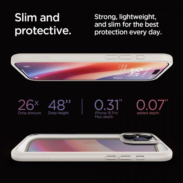Spigen iPhone 16 Pro Max Skal Ultra Hybrid Natural Titanium