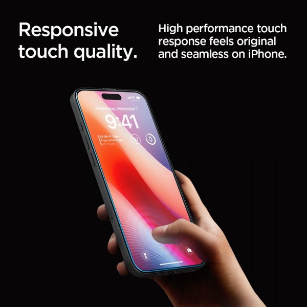 Spigen iPhone 16 Pro Max/iPhone 17 Pro Max Skärmskydd GLAS.tR EZ Fit 2-pack