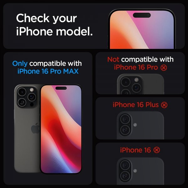 Spigen iPhone 16 Pro Max/iPhone 17 Pro Max Skärmskydd GLAS.tR EZ Fit 2-pack