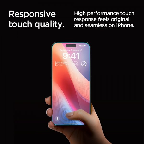 Spigen iPhone 16 Pro Max/iPhone 17 Pro Max Skärmskydd GLAS.tR EZ Fit Privacy 2-pack